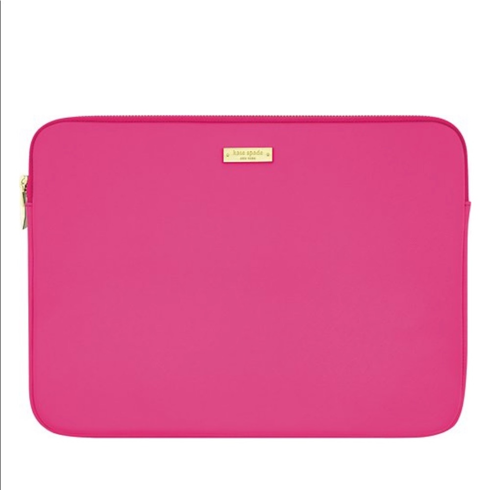 Kate Spade Pink Leather Laptop Sleeve